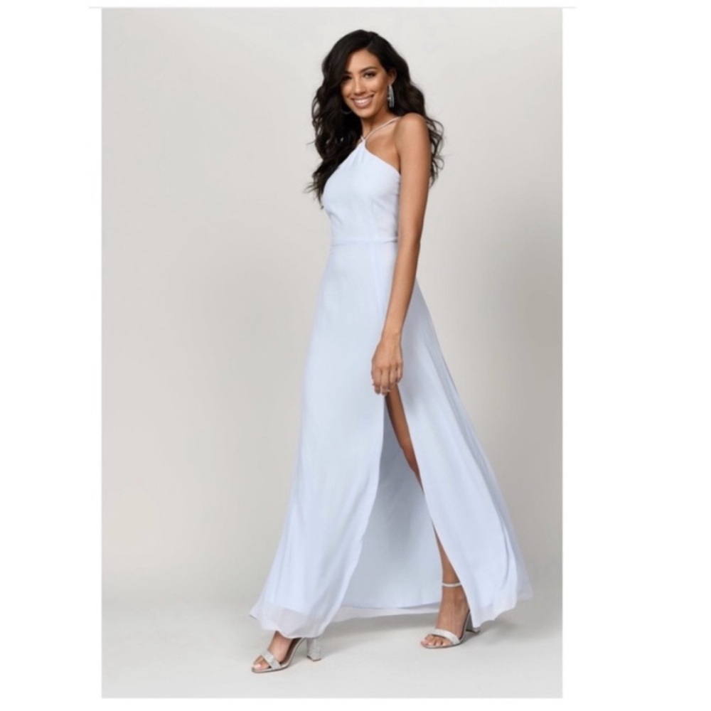 Tobi Sky Blue Rise Above Maxi Dress with Slit. XS - Picture 2 of 12